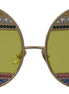 Dolce & Gabbana Gold Oval Metal Crystals Shades DG2209B Sunglasses