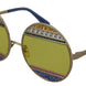 Dolce & Gabbana Gold Oval Metal Crystals Shades DG2209B Sunglasses