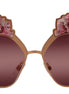 Dolce & Gabbana Pink Gold Rose Sequin Embroidery DG2202 Sunglasses