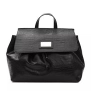 Pompei Donatella Black Leather Women Shoulder Bag