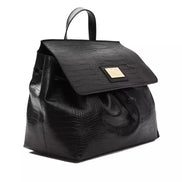 Pompei Donatella Black Leather Women Shoulder Bag