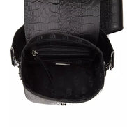 Pompei Donatella Black Leather Women Crossbody