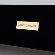 Dolce & Gabbana Black Velvet Logo Plaque Storage Bracelet Jewelry Box