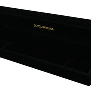 Dolce & Gabbana Black Velvet Logo Plaque Storage Bracelet Jewelry Box