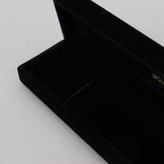 Dolce & Gabbana Black Velvet Logo Plaque Storage Bracelet Jewelry Box