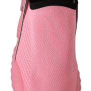 Dolce & Gabbana Pink Low Top Slip On Casual Sorrento Sneakers
