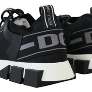 Dolce & Gabbana Black Mesh Sorrento Trekking Sneakers Shoes