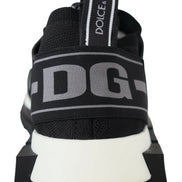 Dolce & Gabbana Black Mesh Sorrento Trekking Sneakers Shoes