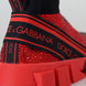 Dolce & Gabbana Κόκκινα Παπούτσια Sneakers Sorrento Bling με Κάλτσες