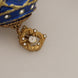 Dolce & Gabbana Gold Brass Blue Dangle Ball Crystal Clip On Earrings