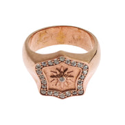 Nialaya Pink Gold 925 Silver Authentic Clear Ring