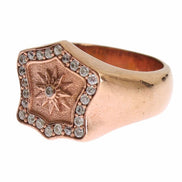 Nialaya Pink Gold 925 Silver Authentic Clear Ring