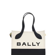 Bally Λευκή και Μαύρη Μικρή Τσάντα Χειρός από Δέρμα
