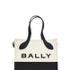 Μίνι Τσάντα Χειρός Bally από Λευκό και Μαύρο Δέρμα