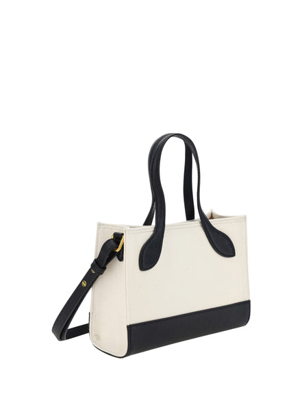 Bally Λευκή και Μαύρη Μικρή Τσάντα Χειρός από Δέρμα