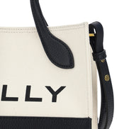 Bally Λευκή και Μαύρη Μικρή Τσάντα Χειρός από Δέρμα