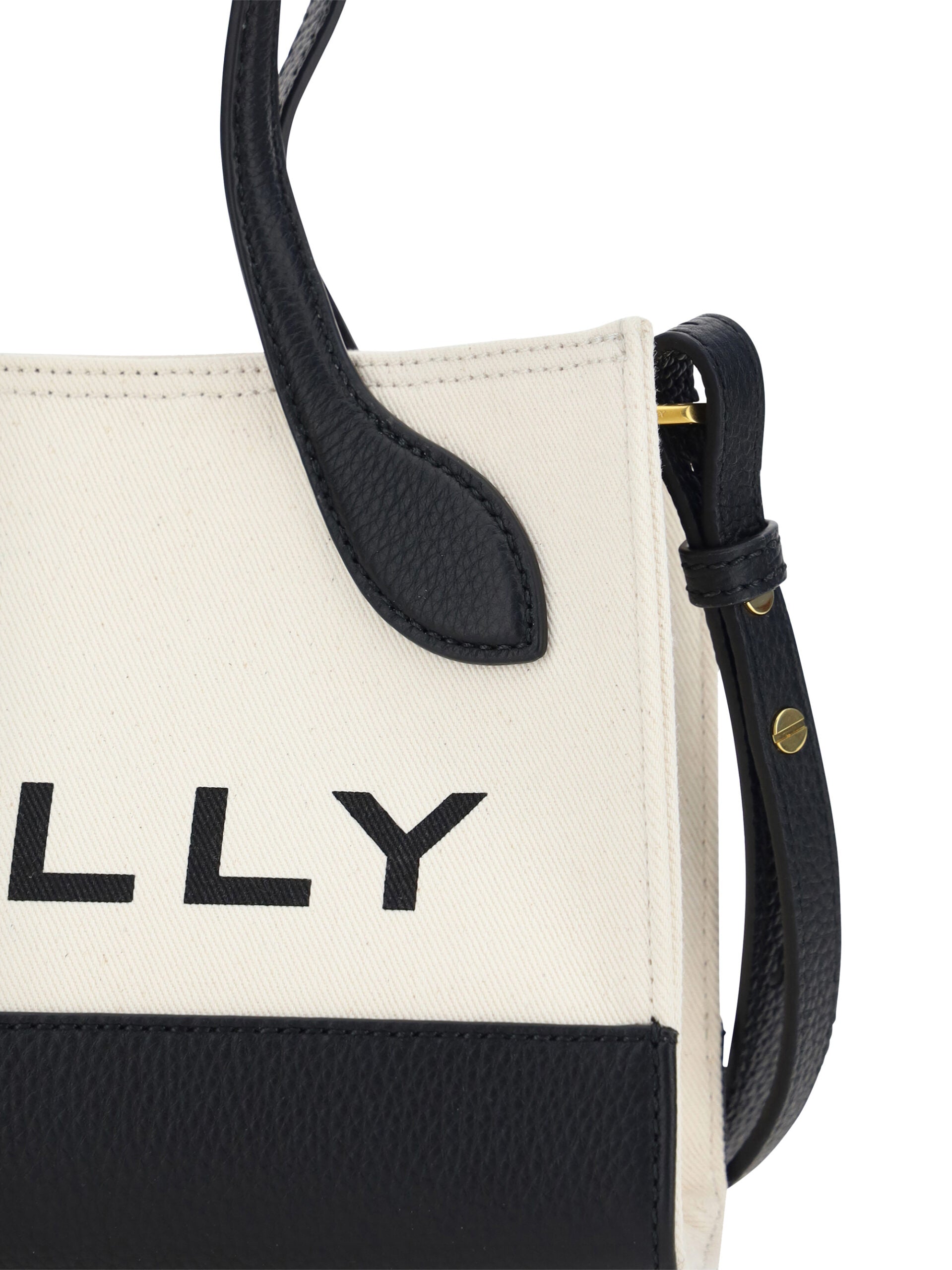 Bally Λευκή και Μαύρη Μικρή Τσάντα Χειρός από Δέρμα