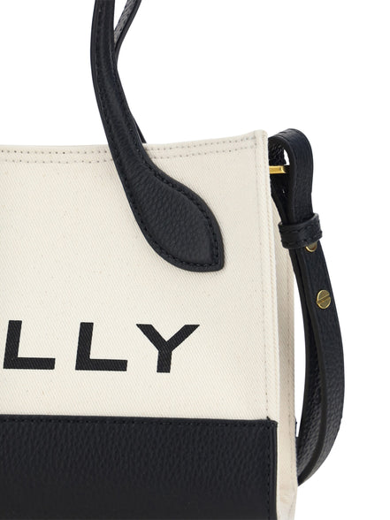 Bally Λευκή και Μαύρη Μικρή Τσάντα Χειρός από Δέρμα