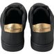 Dolce & Gabbana Black Gold Leather Classic Sneakers Shoes