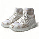 Dolce & Gabbana Λευκά Μπεζ Παπούτσια Sneakers Sorrento με Κάλτσες