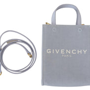 Givenchy Μπλε Επενδυμένη Καμβά Τσάντα Ώμου Mini Vertical Cloud