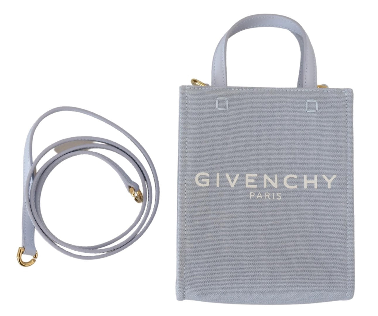 Givenchy Μπλε Επενδυμένη Καμβά Τσάντα Ώμου Mini Vertical Cloud