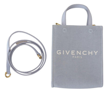 Givenchy Μπλε Επενδυμένη Καμβά Τσάντα Ώμου Mini Vertical Cloud