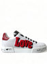 Dolce & Gabbana White Love Patch Portofino Κλασικά Αθλητικά Παπούτσια