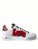 Dolce & Gabbana White Love Patch Portofino Κλασικά Αθλητικά Παπούτσια