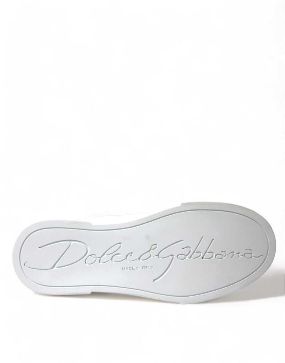 Dolce & Gabbana White Love Patch Portofino Κλασικά Αθλητικά Παπούτσια
