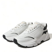 Dolce & Gabbana White Black Low Top Daymaster Sneakers Shoes