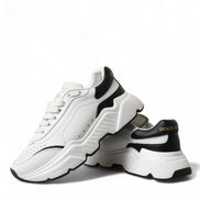 Dolce & Gabbana White Black Low Top Daymaster Sneakers Shoes