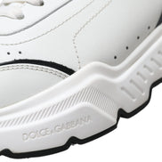 Dolce & Gabbana White Black Low Top Daymaster Sneakers Shoes