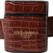 Dolce & Gabbana Brown Alligator Leather Airpods Case Coin Purse Wallet