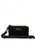 Dolce & Gabbana Black Nylon Logo Plaque Keyring Pouch Clutch Bag