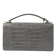 Balenciaga Gray Exotic Leather Medium Shoulder Hand Purse Bag
