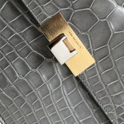 Balenciaga Gray Exotic Leather Medium Shoulder Hand Purse Bag