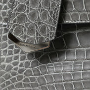 Balenciaga Gray Exotic Leather Medium Shoulder Hand Purse Bag