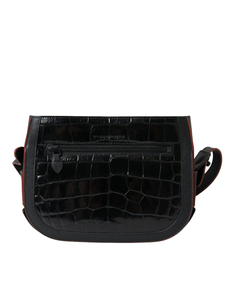 Balenciaga Black Exotic Leather Shoulder Crossbody Camera Bag