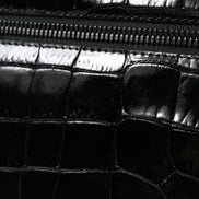 Balenciaga Black Exotic Leather Shoulder Crossbody Camera Bag