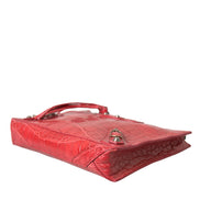 Balenciaga Red Exotic Skin Leather Classic Pouch Purse Wristlet Bag