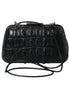 Balenciaga Black Exotic Skin Leather Shoulder Crossbody Box Clutch Bag