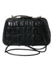 Balenciaga Black Exotic Skin Leather Shoulder Crossbody Box Clutch Bag
