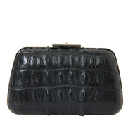 Balenciaga Black Exotic Skin Leather Shoulder Crossbody Box Clutch Bag