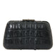 Balenciaga Black Exotic Skin Leather Shoulder Crossbody Box Clutch Bag