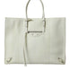 Balenciaga White Yellow Exotic Skin Leather Shopping Tote PAPIER Bag