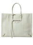 Balenciaga White Yellow Exotic Skin Leather Shopping Tote PAPIER Bag