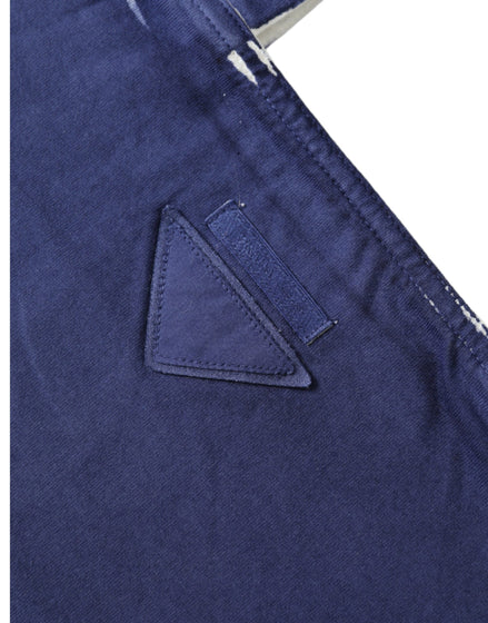 Τσάντα Ώμου Prada Blue Jersey Fabric Logo Shopping Tote