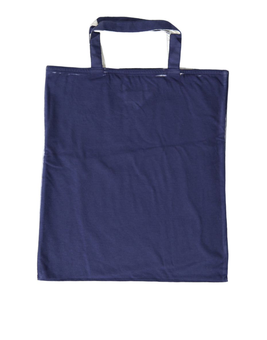 Τσάντα Ώμου Prada Blue Jersey Fabric Logo Shopping Tote
