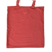Prada Red Jersey Fabric Logo Shoulder Shopping Tote Bag
